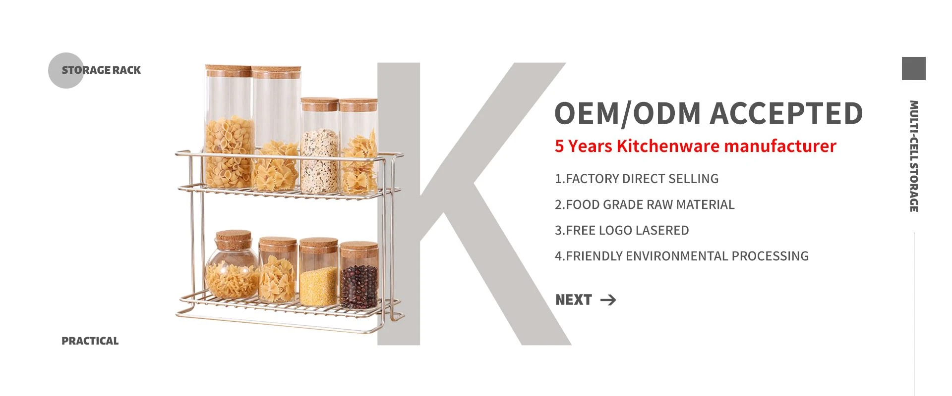 Kitchen storage rack