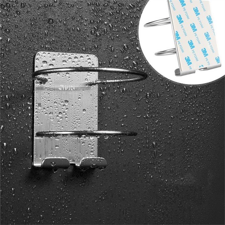 adhesive wall mounted hair dryer holder