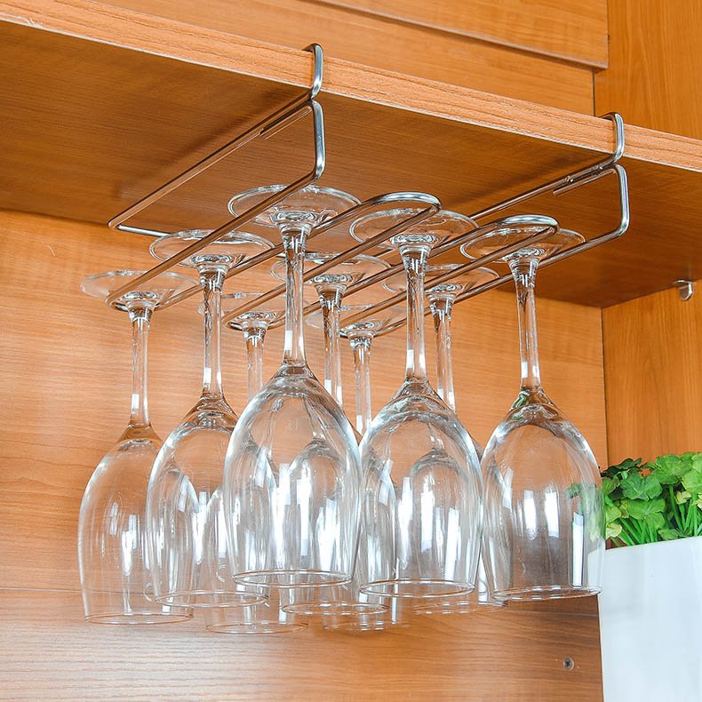 Support pour verres à vin sous armoire