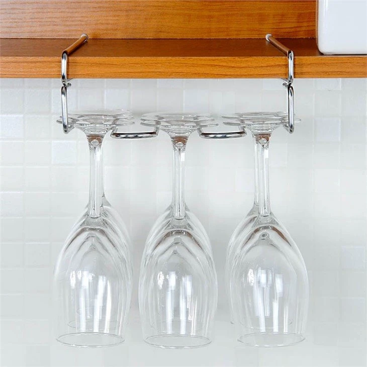 under cabinet hanging wine rack